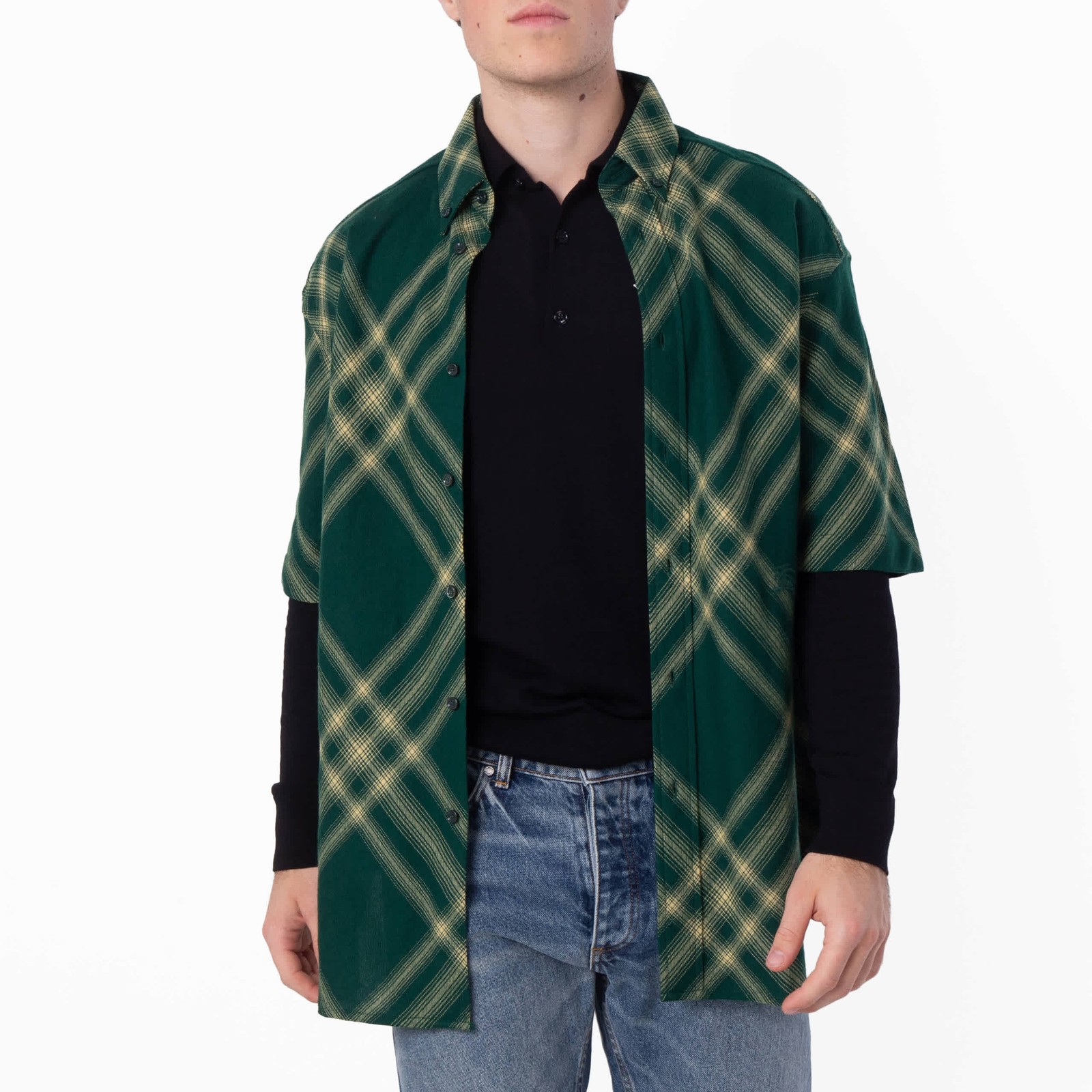 Burberry EKD Check Print Wool Shirt