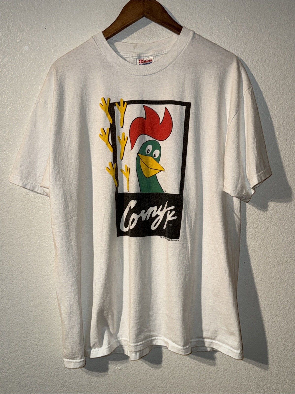 Vintage 1990s Snack Tee Graphic Print Corny Cereal Kellogg Rare XL 90s Shirt