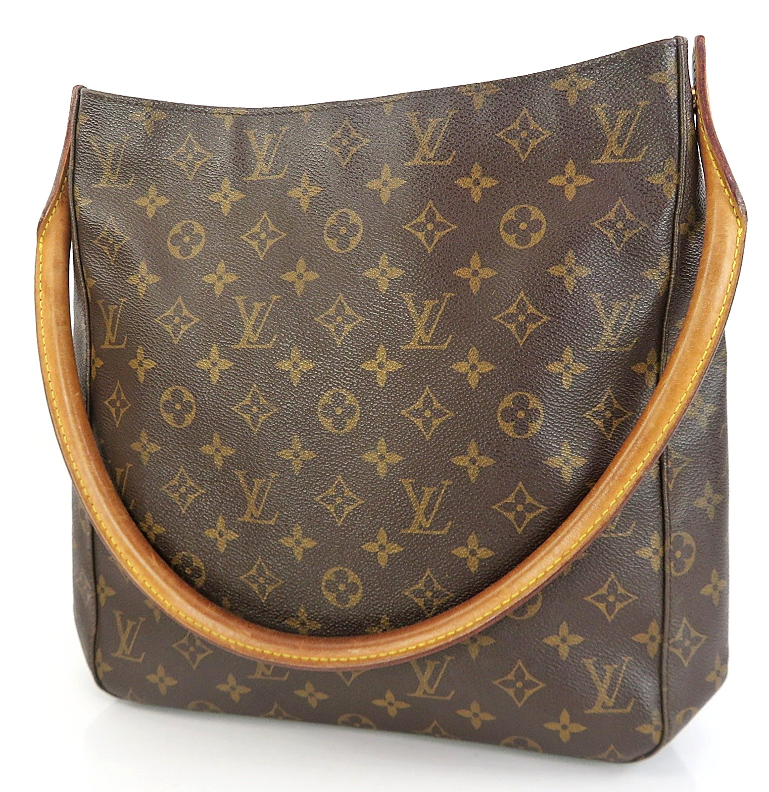 Authentic LOUIS VUITTON Looping GM Monogram Shoulder Tote Bag Purse #65190