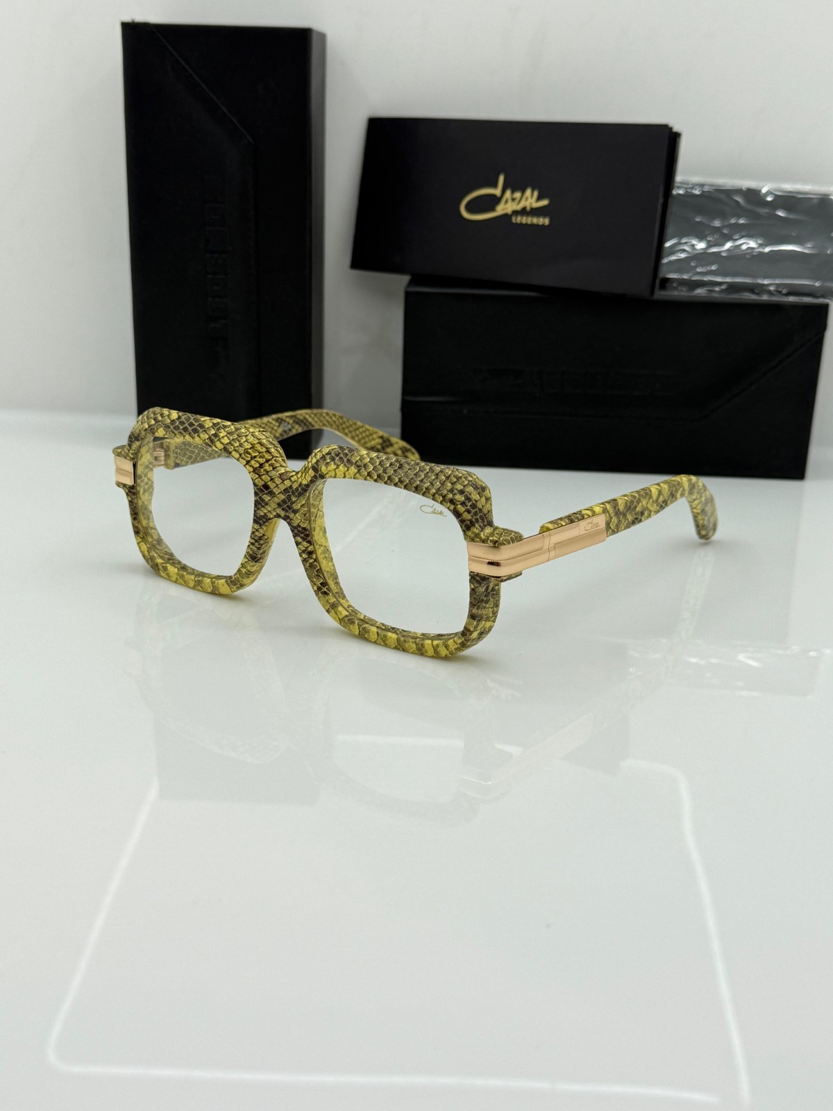 Cazal Legends Yellow Snake skin Glasses
