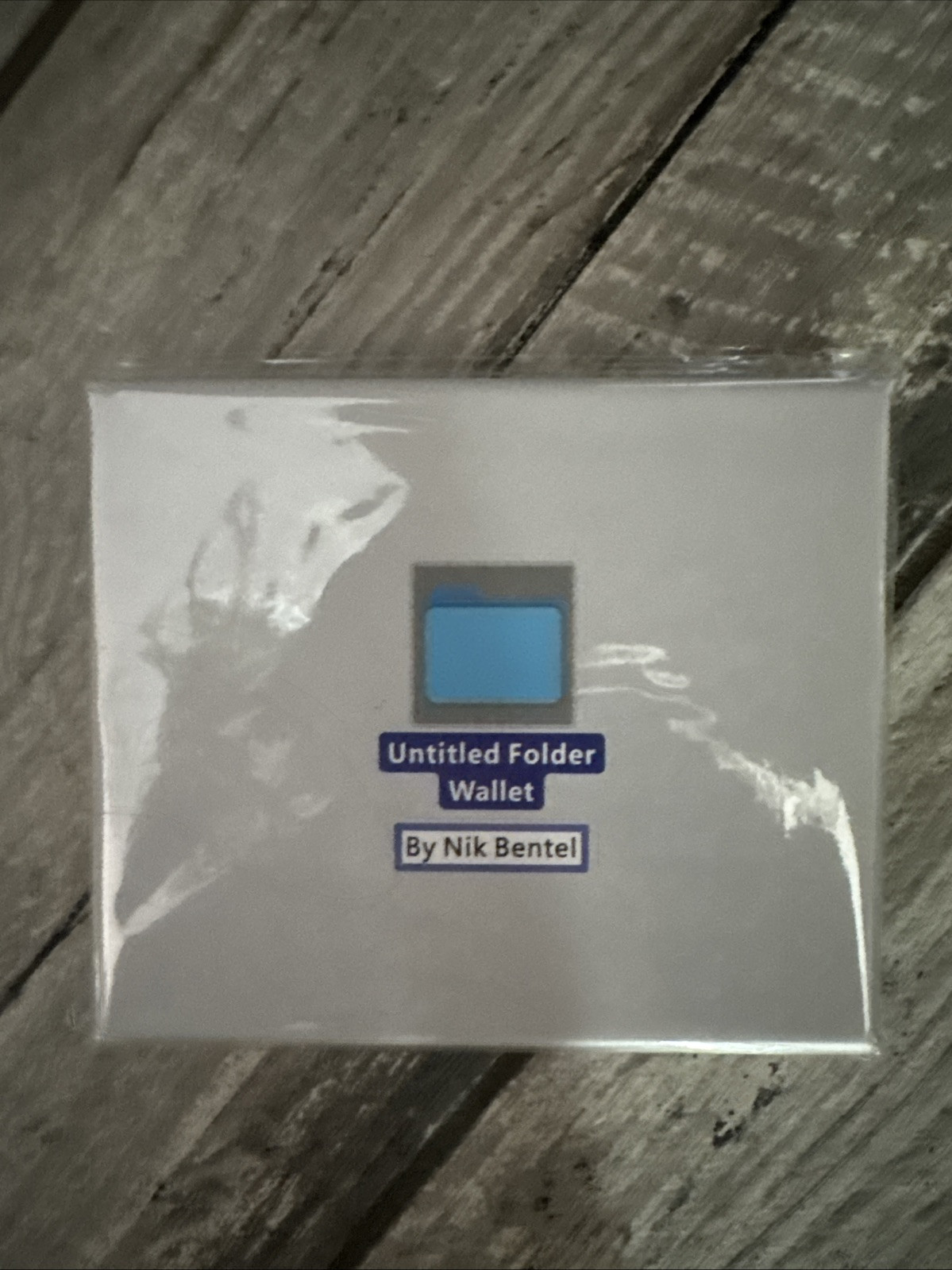 New Nik Nikolas Bentel Studio Untitled Apple Blue Folder Wallet 4\