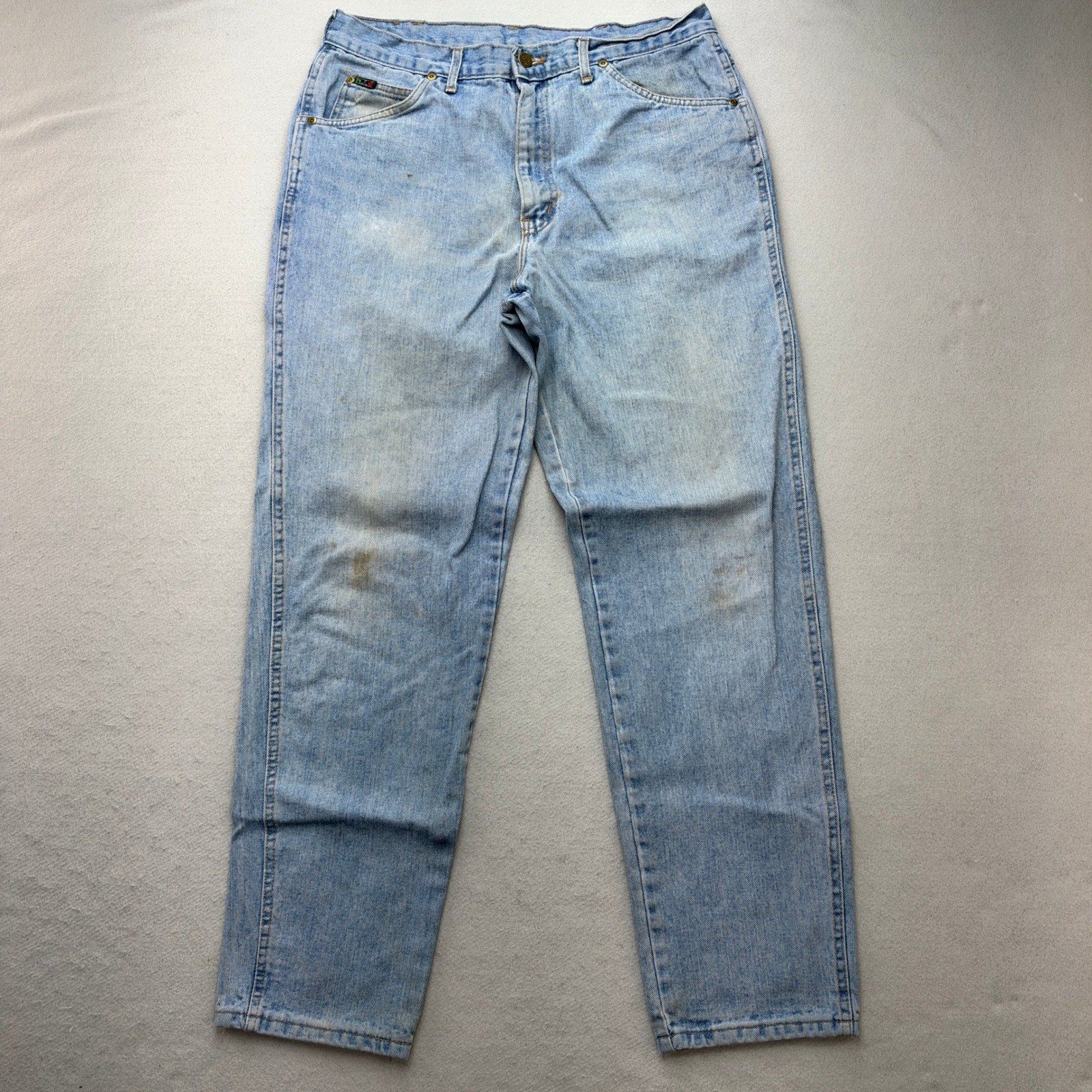 Vintage h.i.s. Blues Jeans Mens 34x32 Light Wash Denim Straight Leg 5811