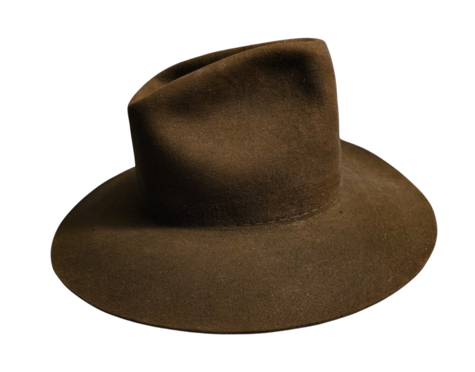 True Vintage 1970s Stetson 4X Beaver Fur Felt Open Crown Cowboy Hat Brown Sz 7