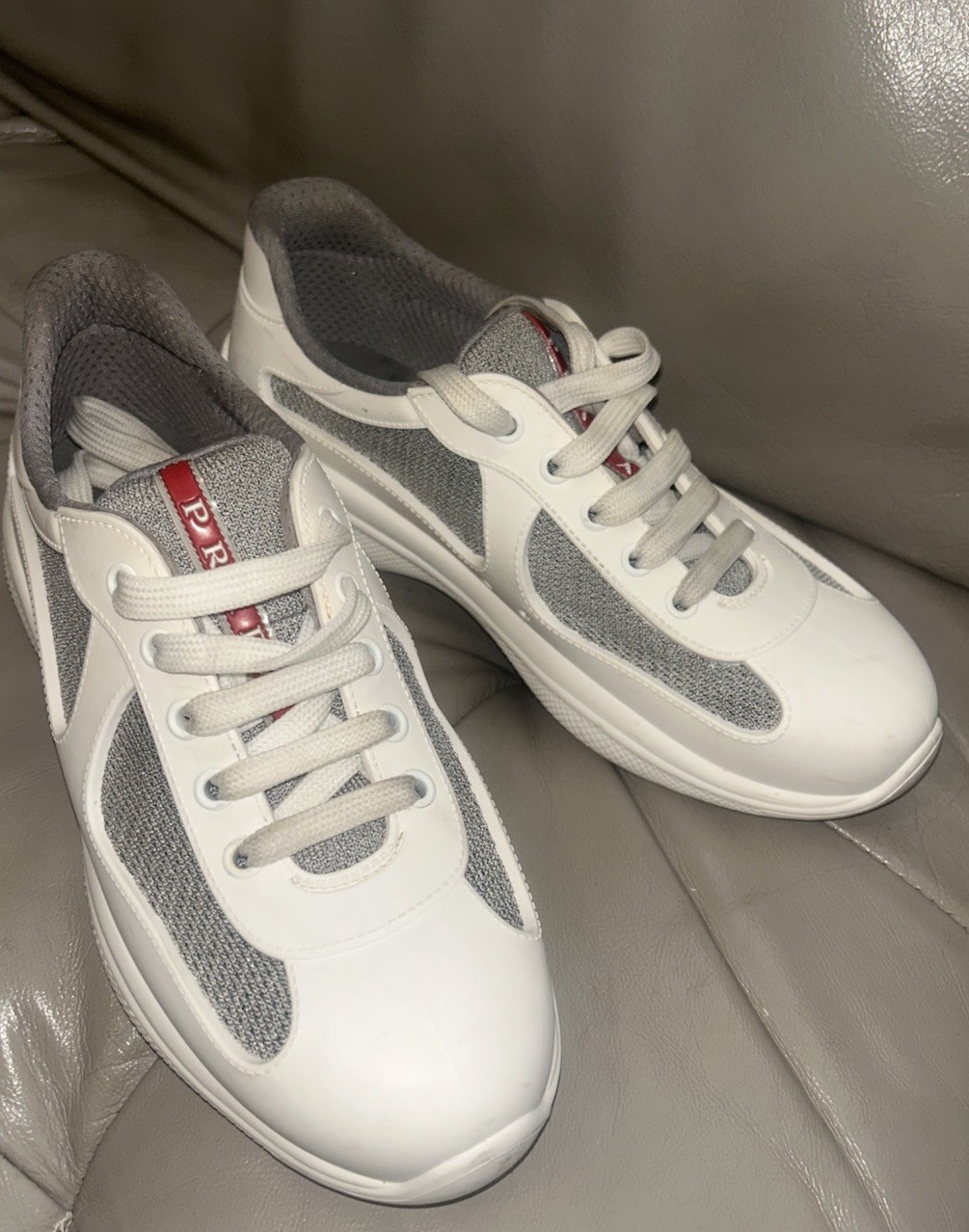 Prada America\'s Cup Soft rubber and bike fabric sneakers Women’s Size US 8