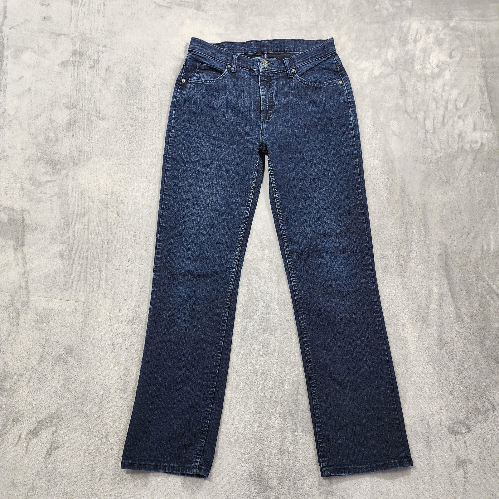 Riders By Lee Jeans Womens 12M Blue Mid Rise Straight Regular Stretch Denim