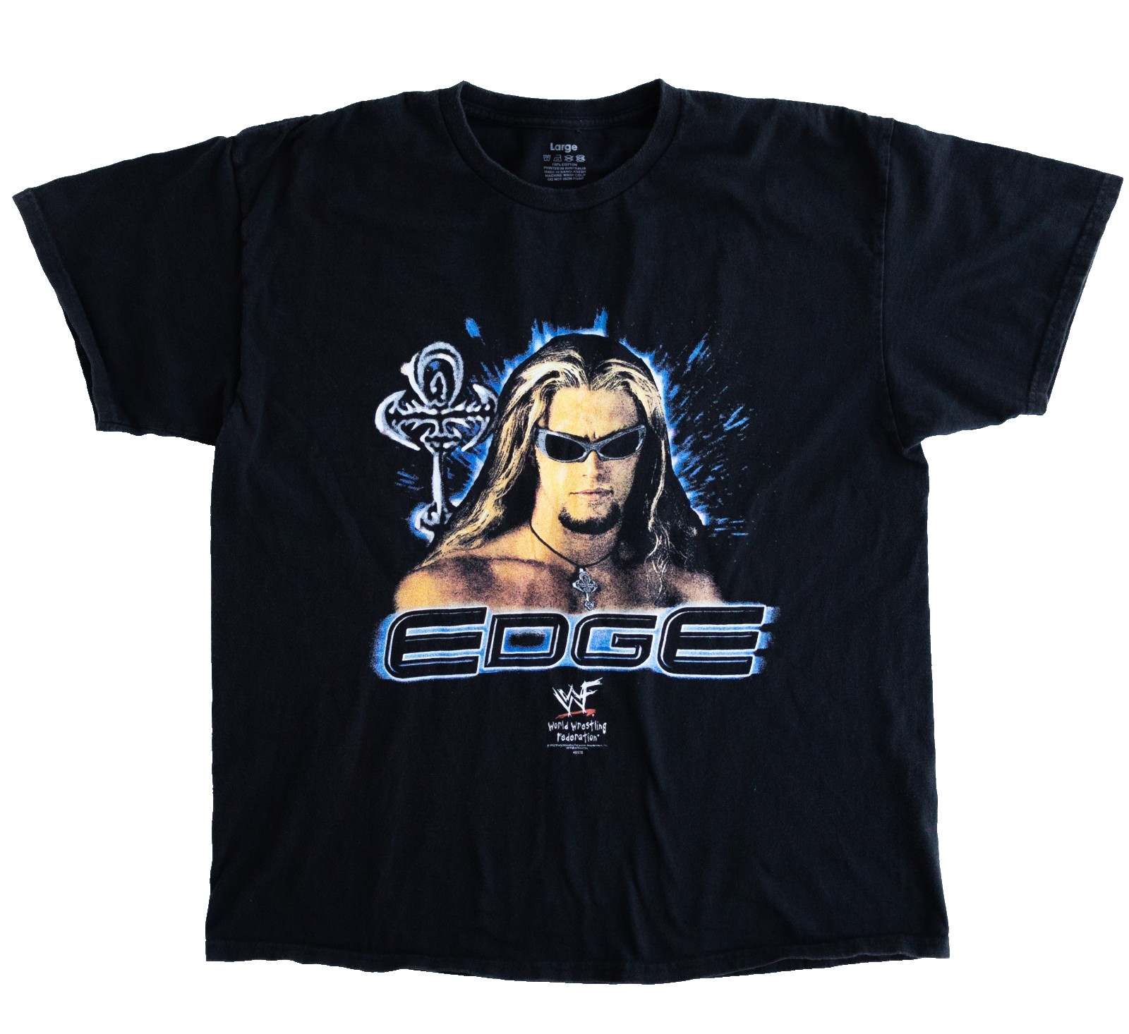 Vintage WWF Edge Mens Large Black T Shirt You Think You Know Me Wrestling Y2K