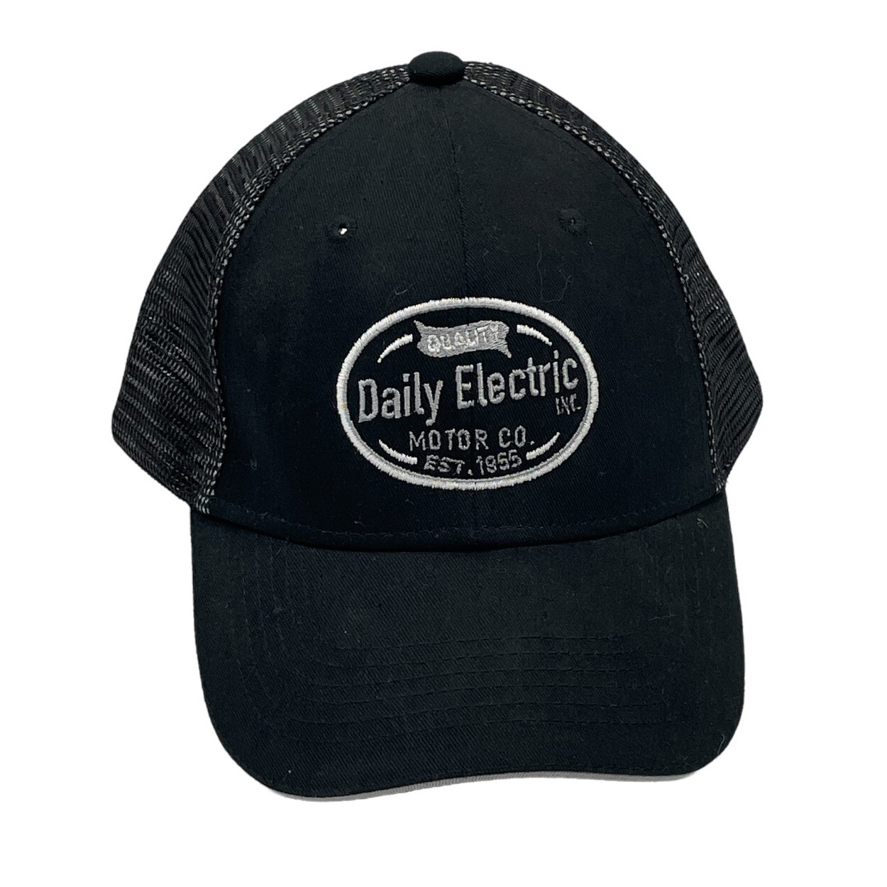 Daily Electric Inc Port Authority Black Trucker Ball Cap Hat Snapback Mesh