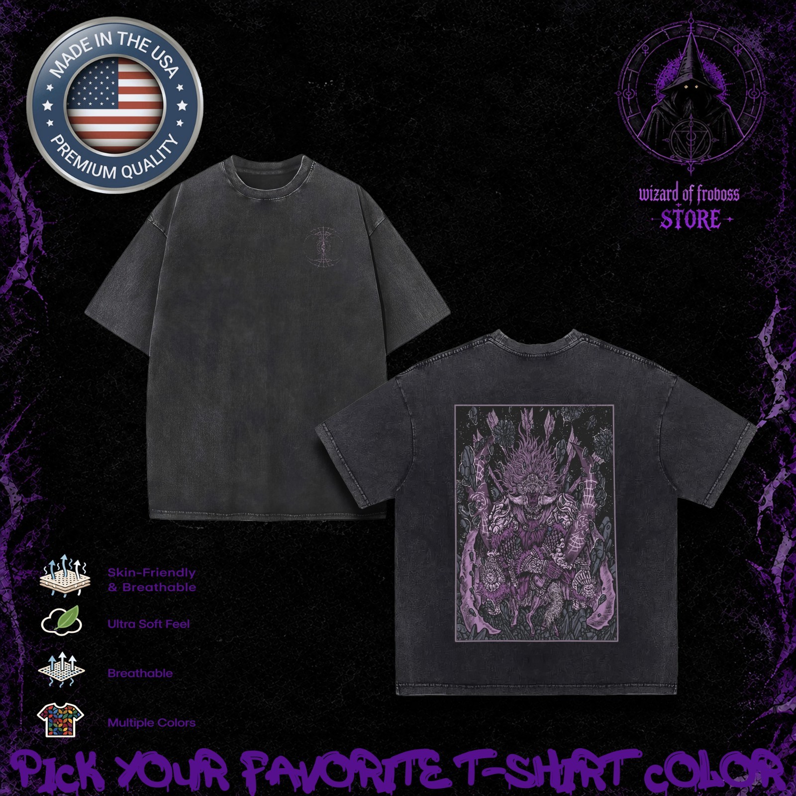 Repent Vintage Washed WOF Starscourge General Radahn Grim Graphic Tee