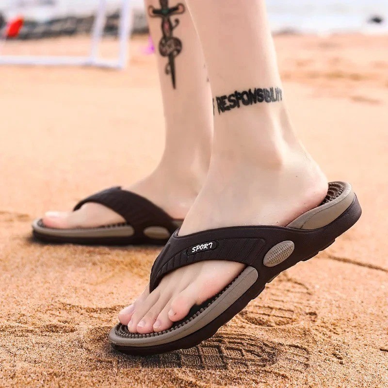Men’s Flip Flops Summer Beach Sandals Slippers Adjustable Breathable EVA Casual