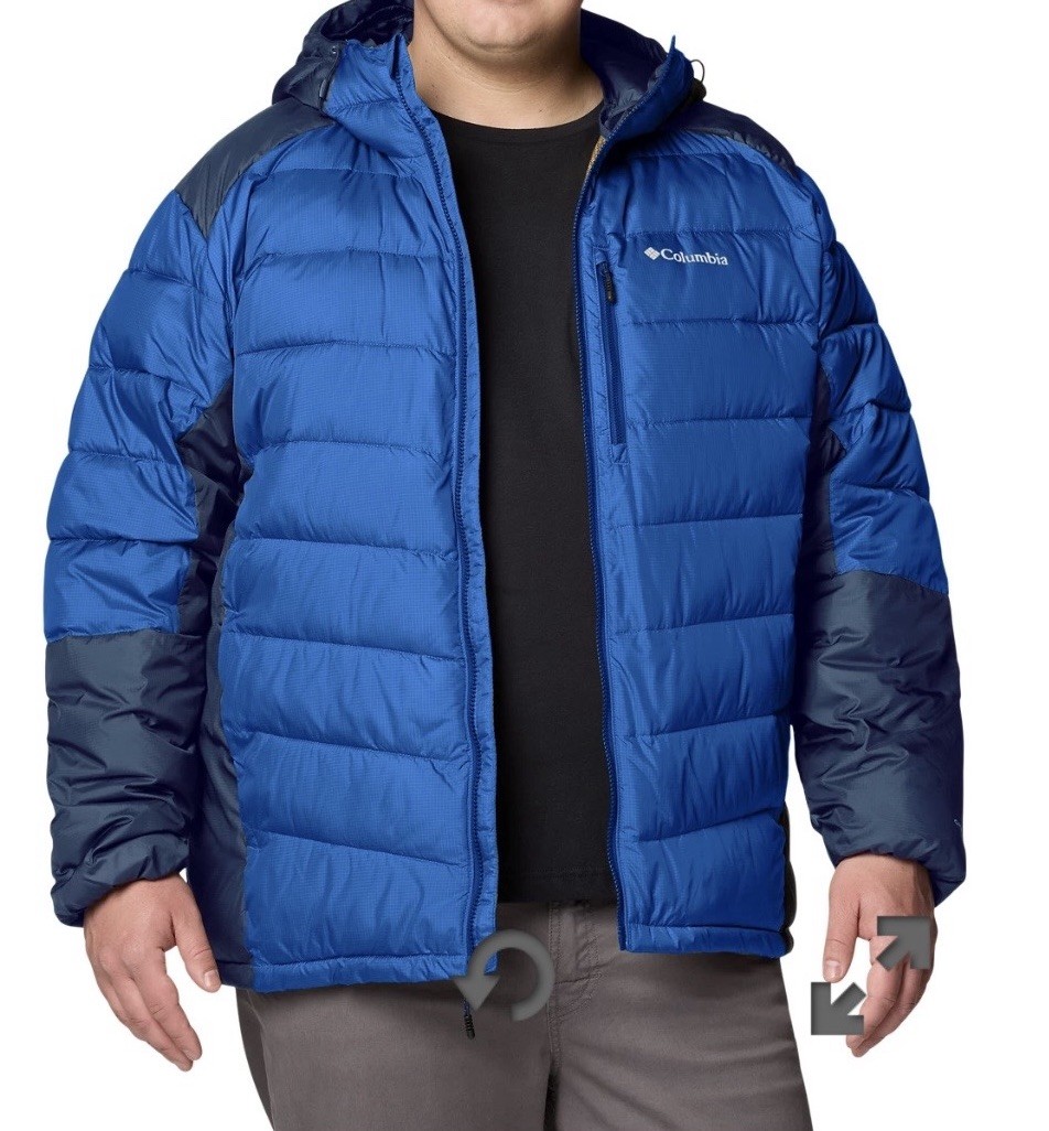 Columbia Labyrinth Loop II Omni-Heat Infinity Hooded Puffer 6XL Blu/Blk