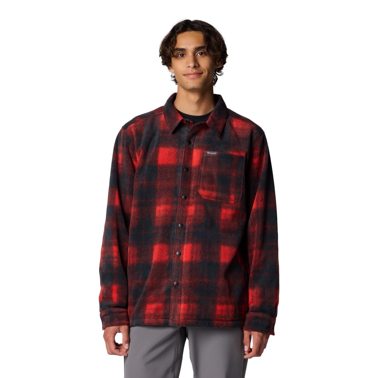 Columbia Steens Mountain Shirt Jacket II Sail Red Omblur Men\'s Medium AM1854-698