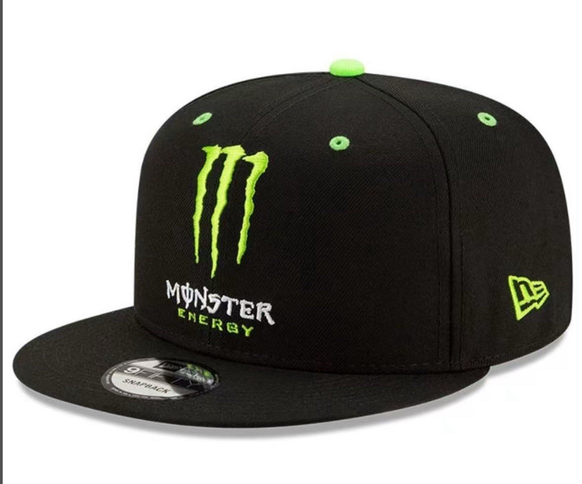 Monster Energy Men\'s Casual Embroidered Adjustable Flat Brim Baseball Cap Hat