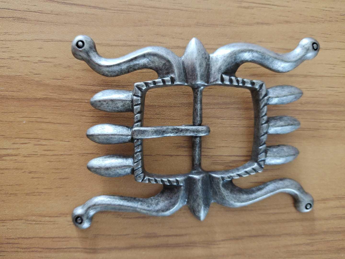 RRL Double RL Navajo Octopus Western Belt Buckle Antiqued Silver Tone