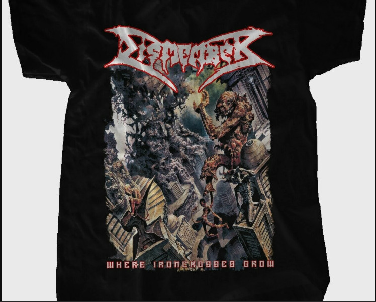 Dismember Where Ironcrosses Grow New Tour Concert Black Men T-shirt