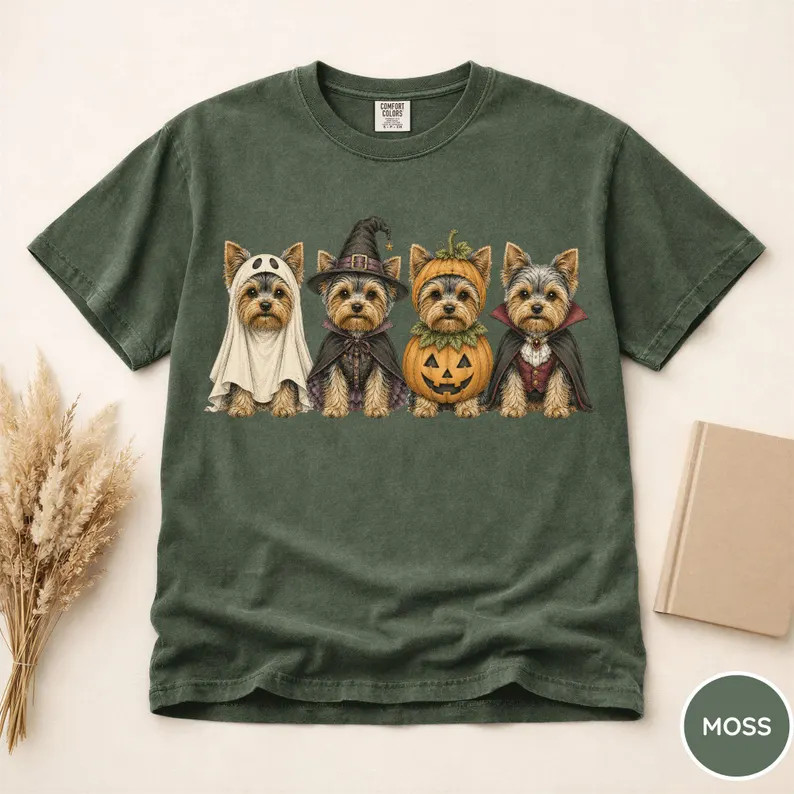 Yorkie Halloween Comfort Tee