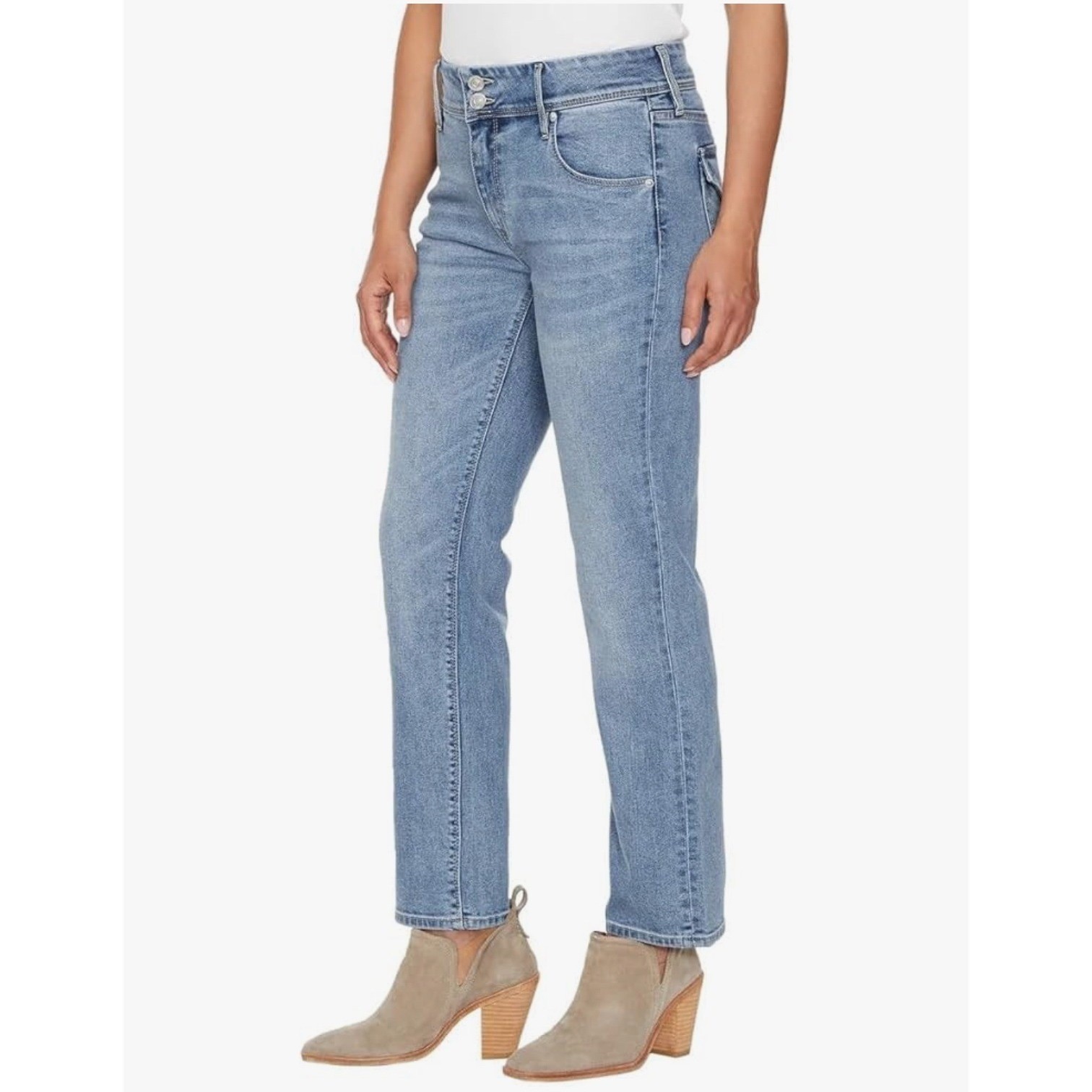 Hudson Los Angeles Womens Straight Leg Jeans Light Wash Blue Size 6 NWT