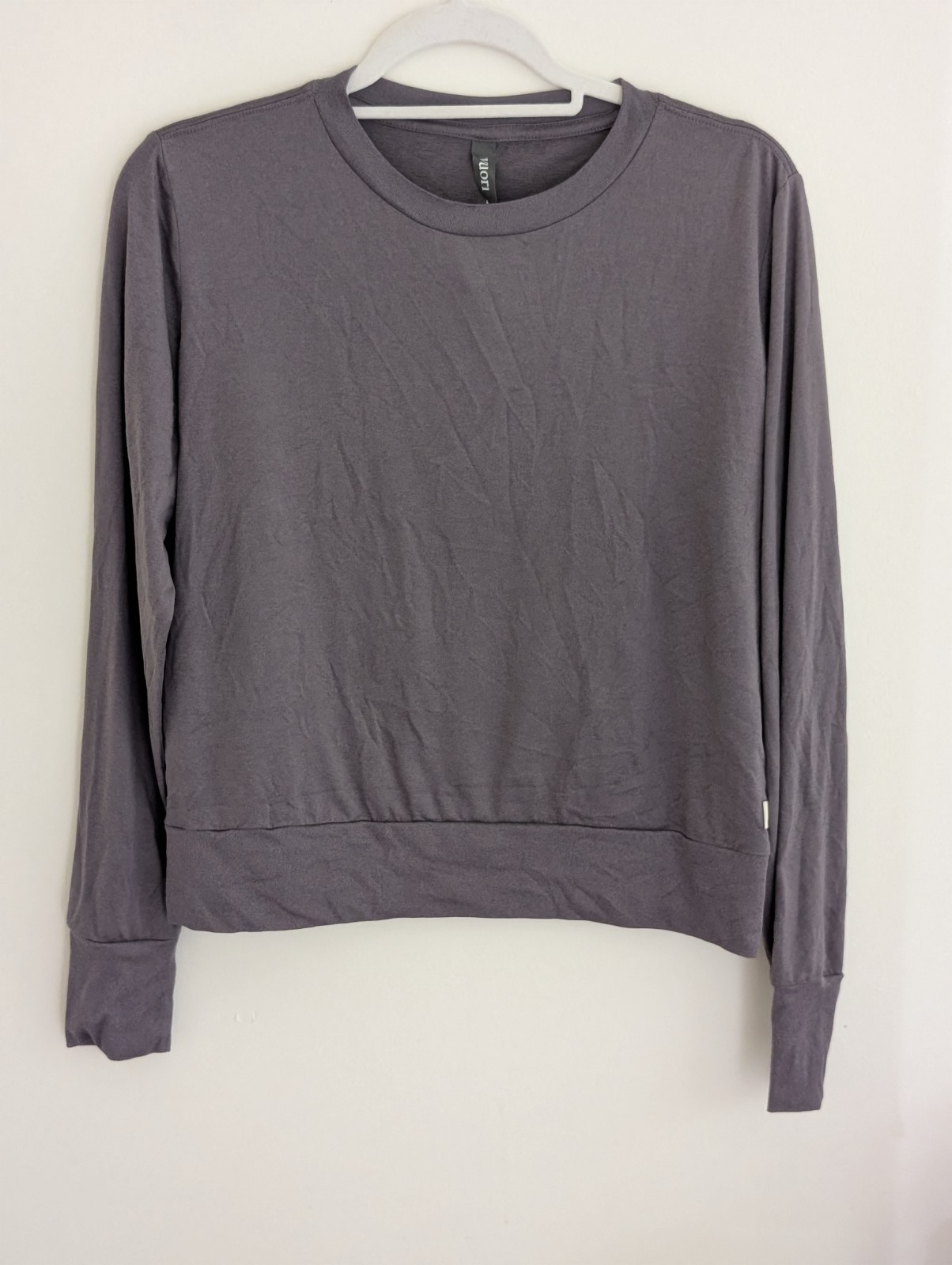 Vuori Daydream Crew Long Sleeve Tee Heather Charcoal Grey Athleisure Gorpcore L
