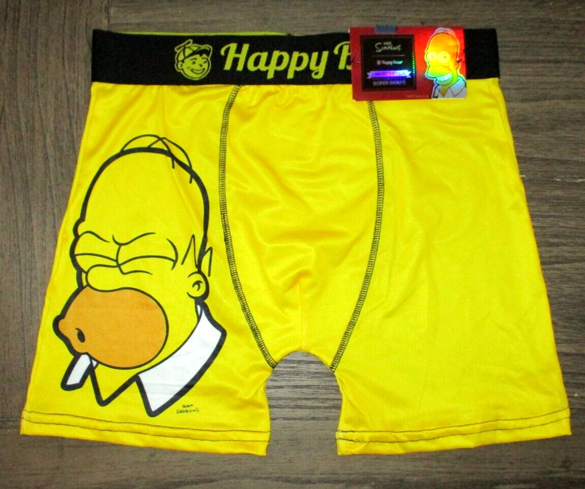 MENS HAPPY BOXER THE SIMPSONS HOMER BOXER BRIEF SIZE M (32/34)
