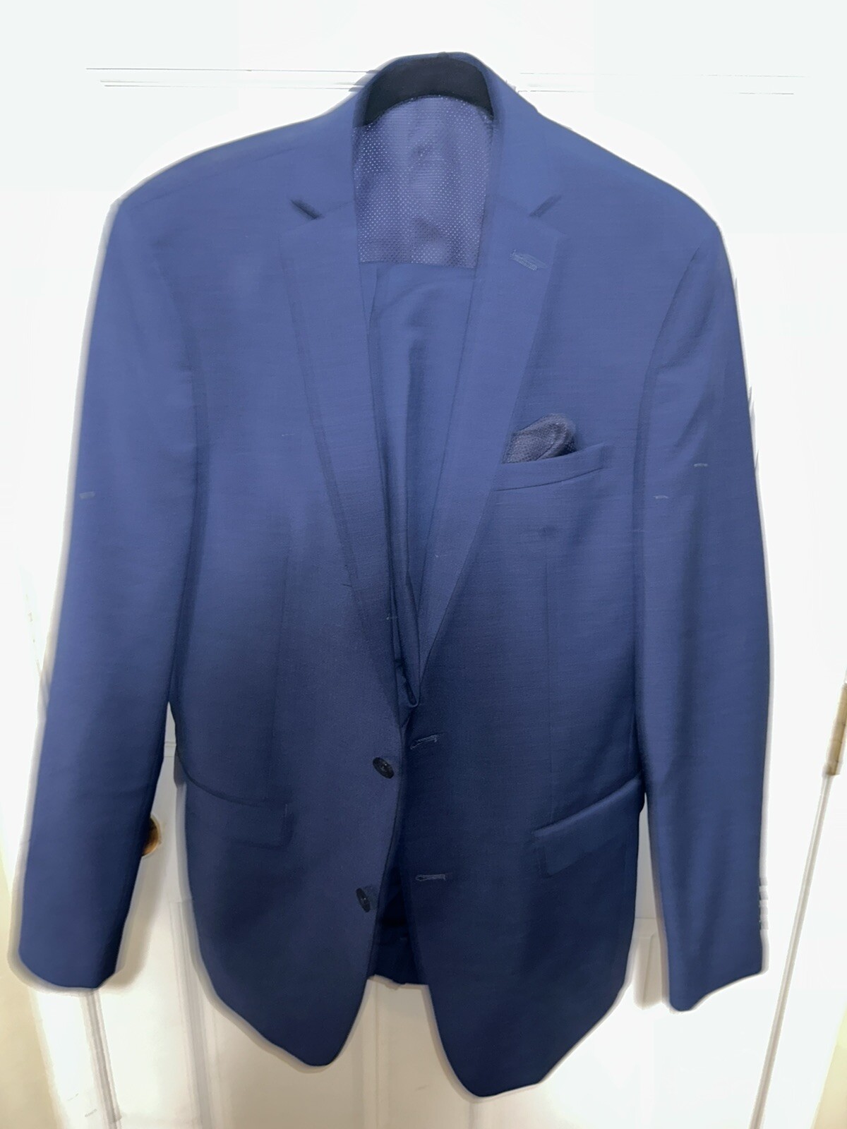 Bar III Blue Suit Slim Fit Dark Blue Size 34 / 34 Bar III Excellent Condition