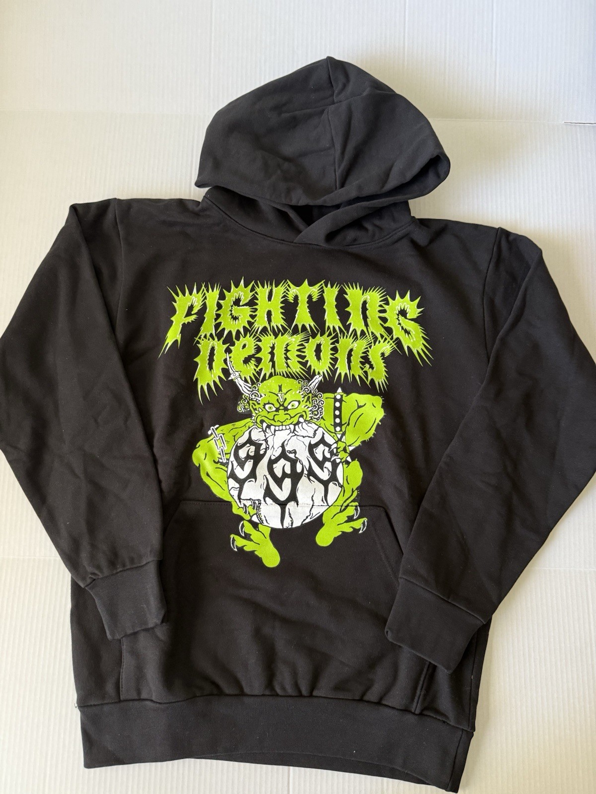 Vlone 999 Fighting Demons Black Hoodie Size Medium NWOT