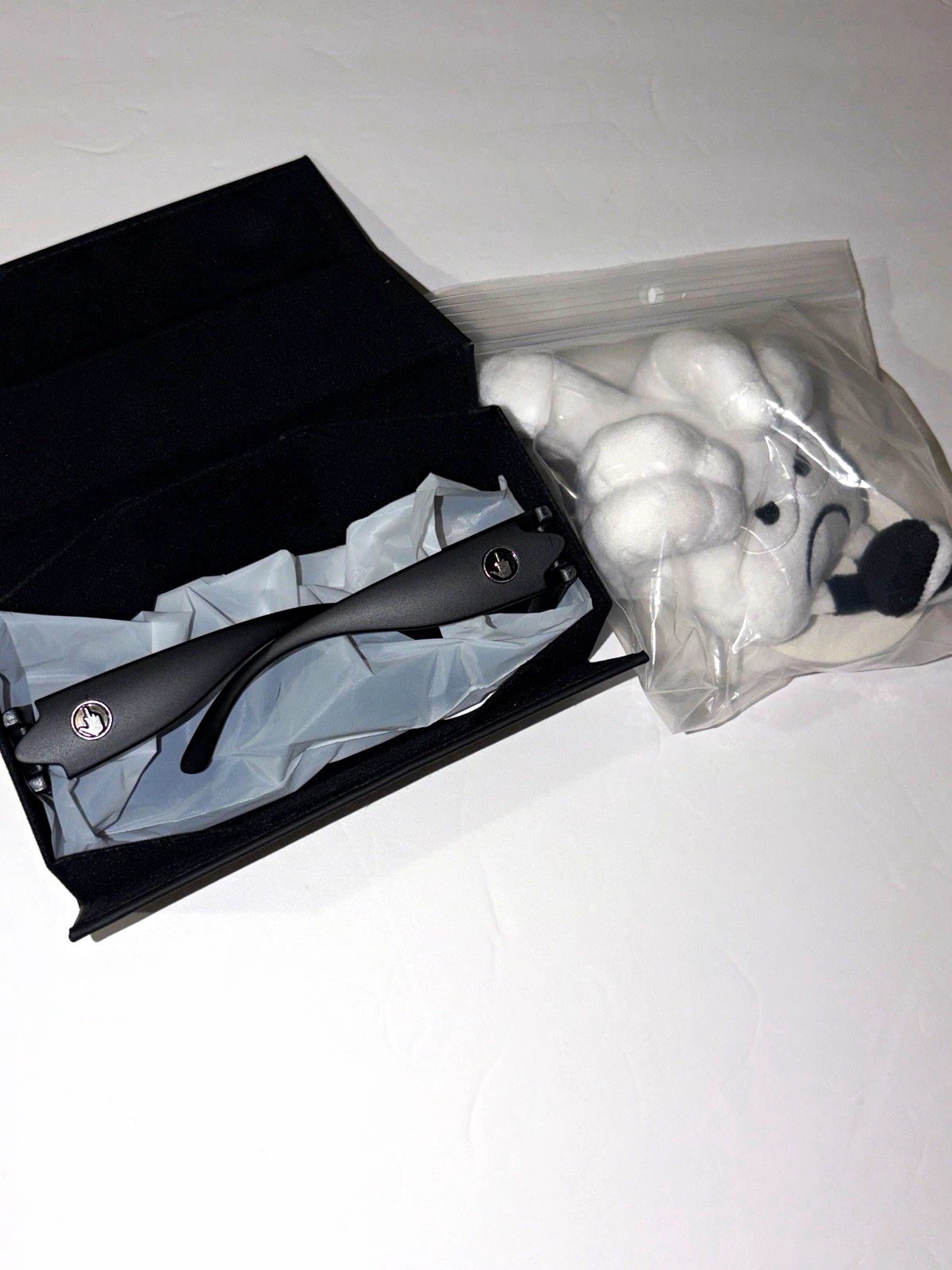 I Never Heard Of You Sunglasses Black Tinted Lens w/ Case & keychain plushie