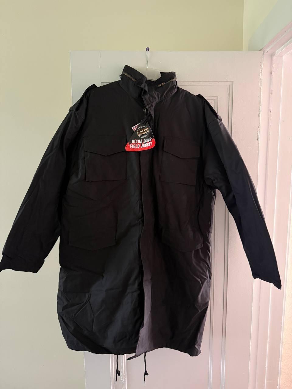 Rothco Ultra Force XLong Army Field Coat Jacket Black XL Military Tactical Parka