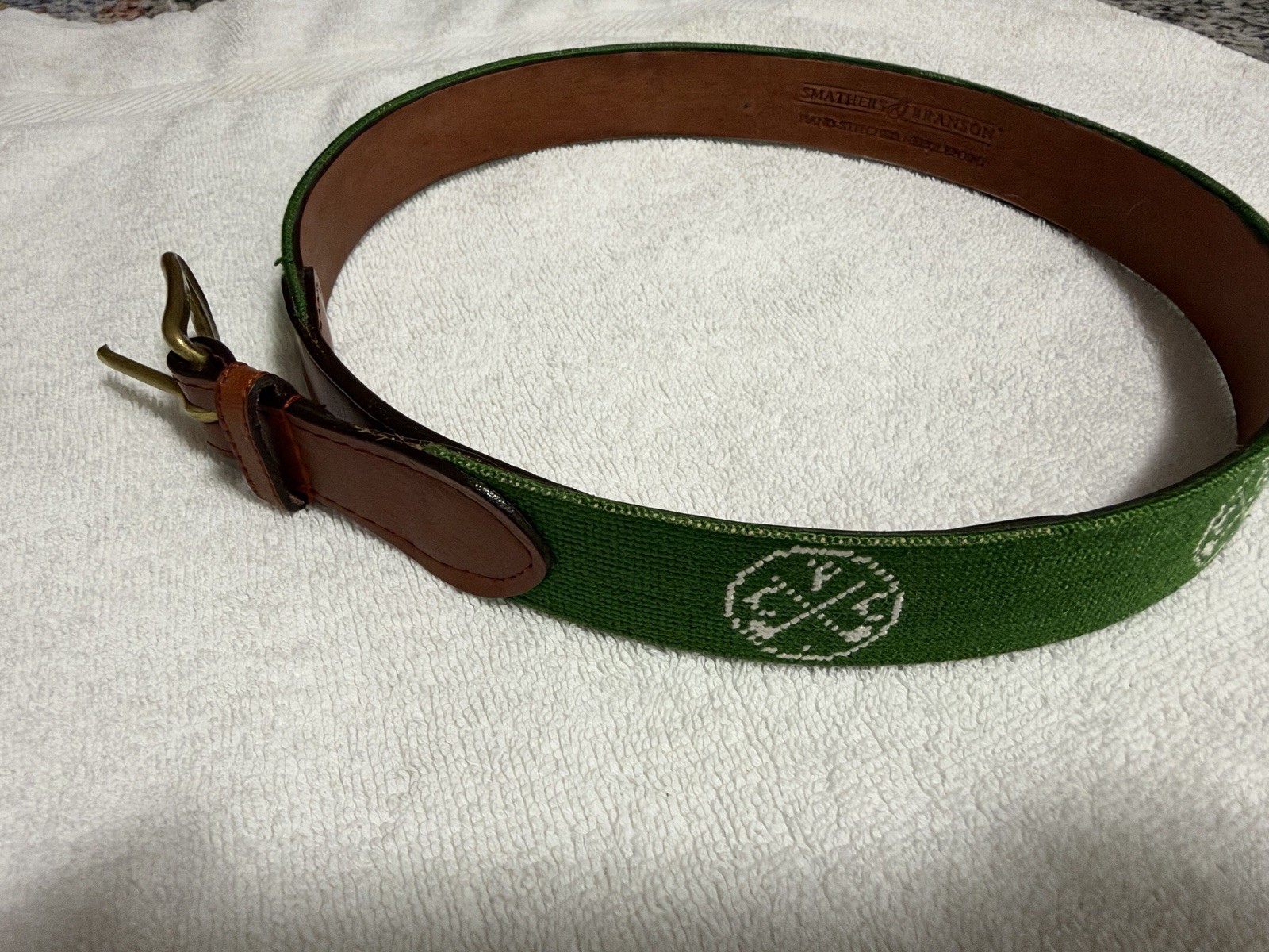 Smathers and Branson Cypress Point Club Needlepoint Belt