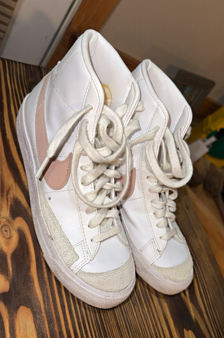 Nike Blazer \'77 Vintage Mid Top White Pink Oxford Leather US 7 CZ1055-118