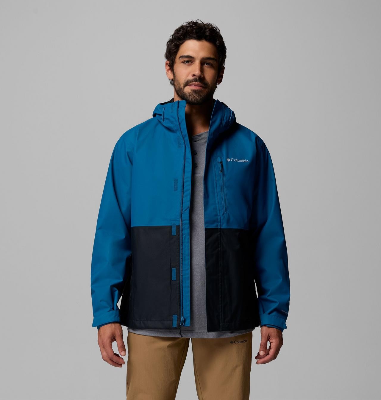 Columbia Men\'s Hikebound II Waterproof Hooded Rain Jacket Freeeships