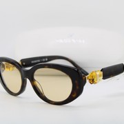 NEW SWAROVSKI SK 6002 1002/8 HAVANA YELLOW BROWN AUTHENTIC SUNGLASSES 53-18
