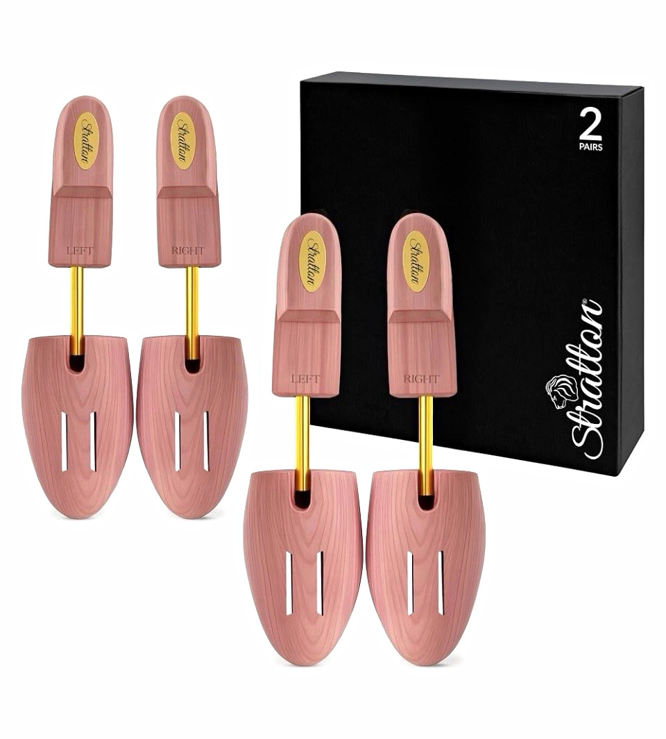 Stratton Cedar Wood Shoe Trees Shoe Shapers size L or US 10.5-11.5