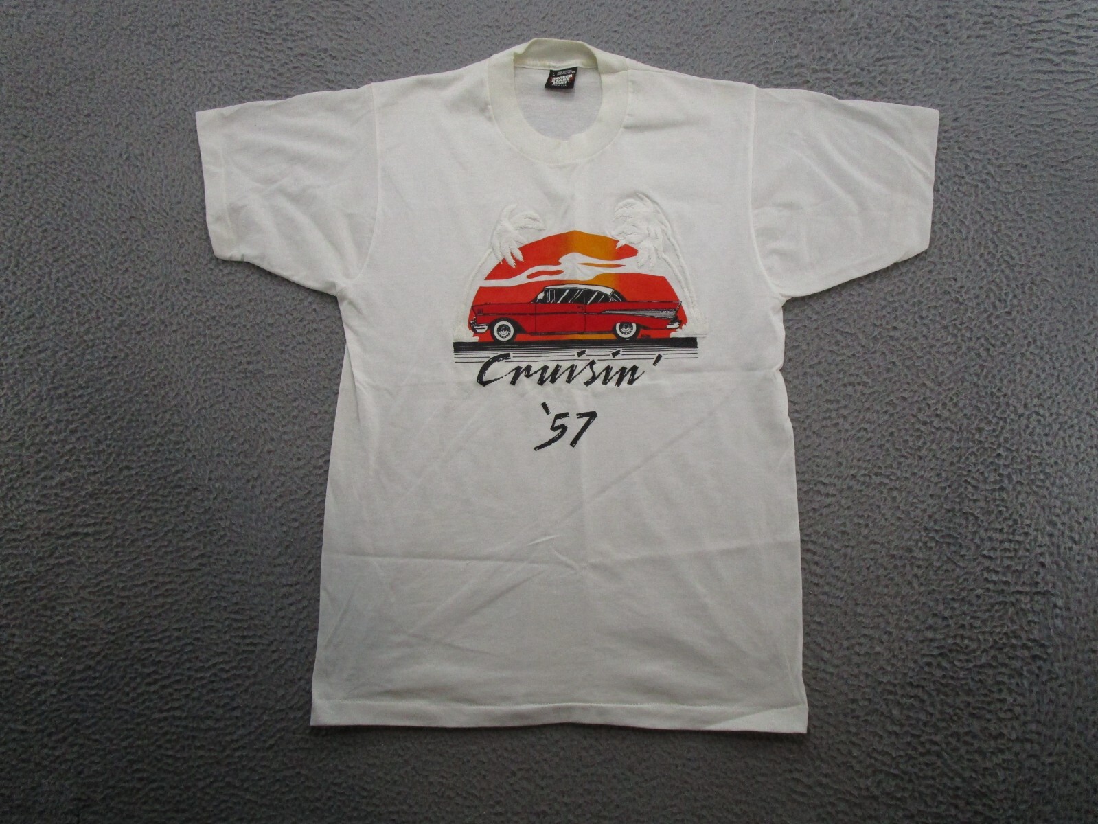 Vintage Crusin 57 1957 Single Stitch Classic Car T-Shirt Chevrolet Shirt Size L