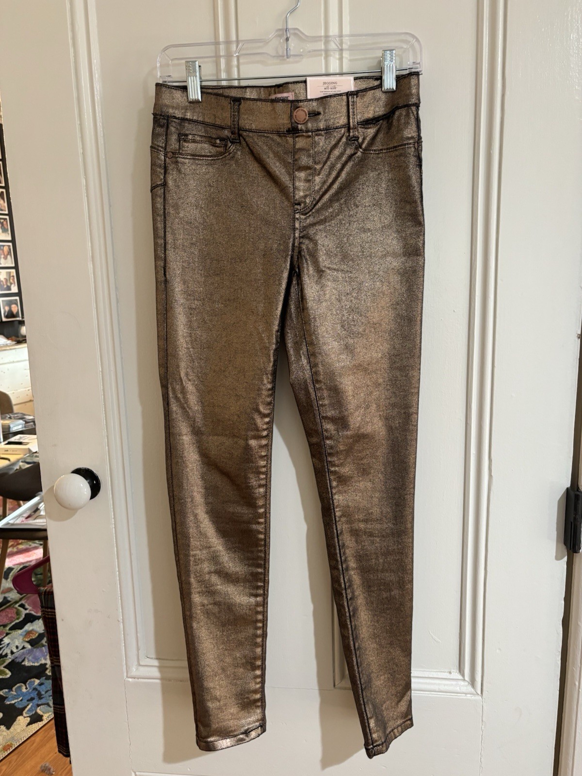 Juicy Couture SZ 4 Flaunt It Midrise Jegging Rose Gold