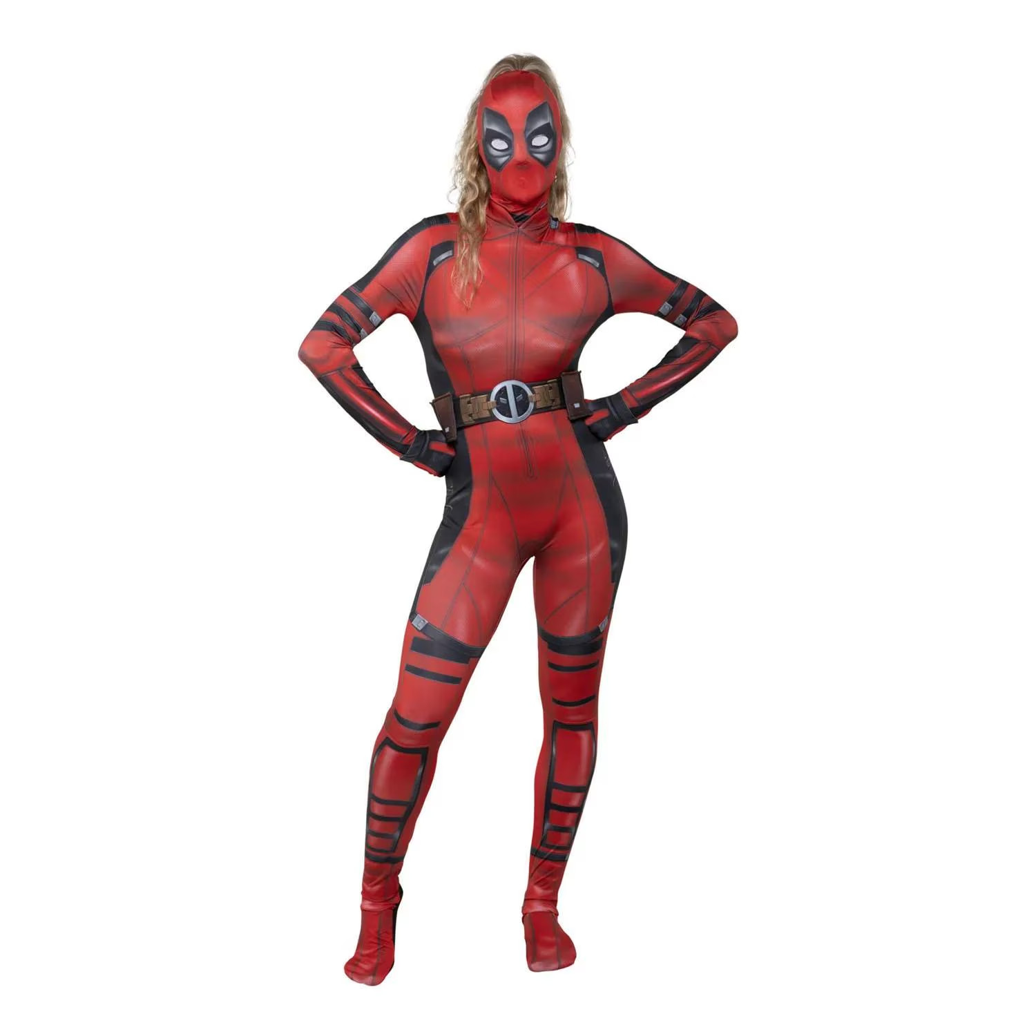 Jazwares Womens Zentai Marvel Lady Deadpool Costume - Size Small - Red