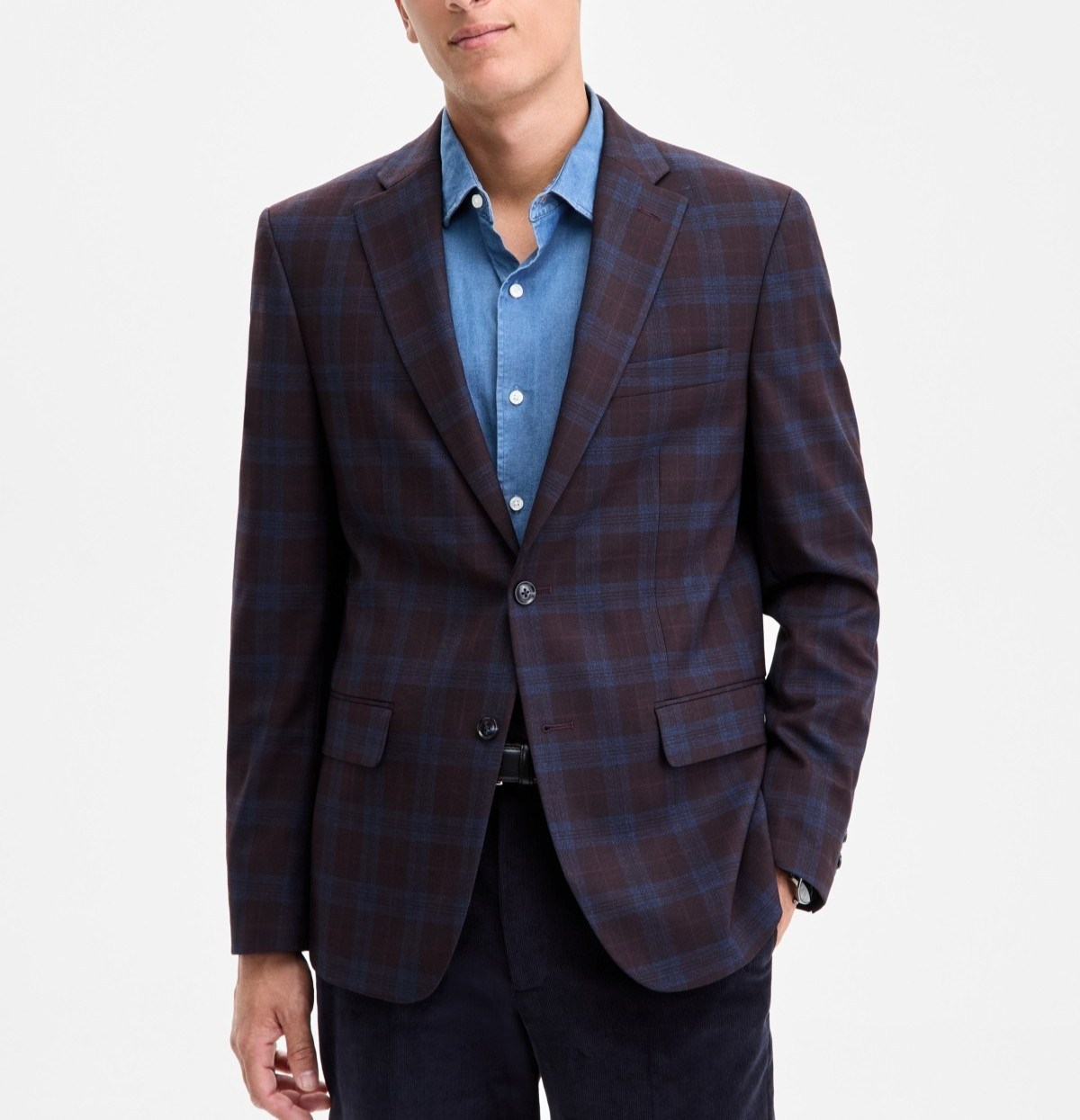 Tommy Hilfiger Men's Modern-Fit Check Sport Coat MSRP $295