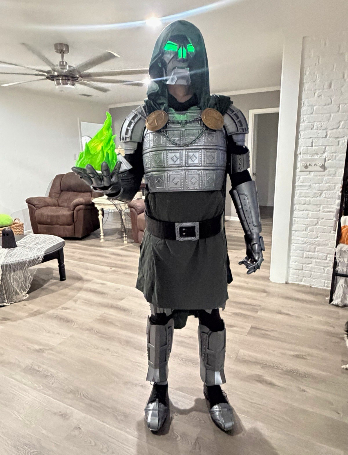 Custom 3D Printed Doctor Doom Costume – Complete with LED Lights