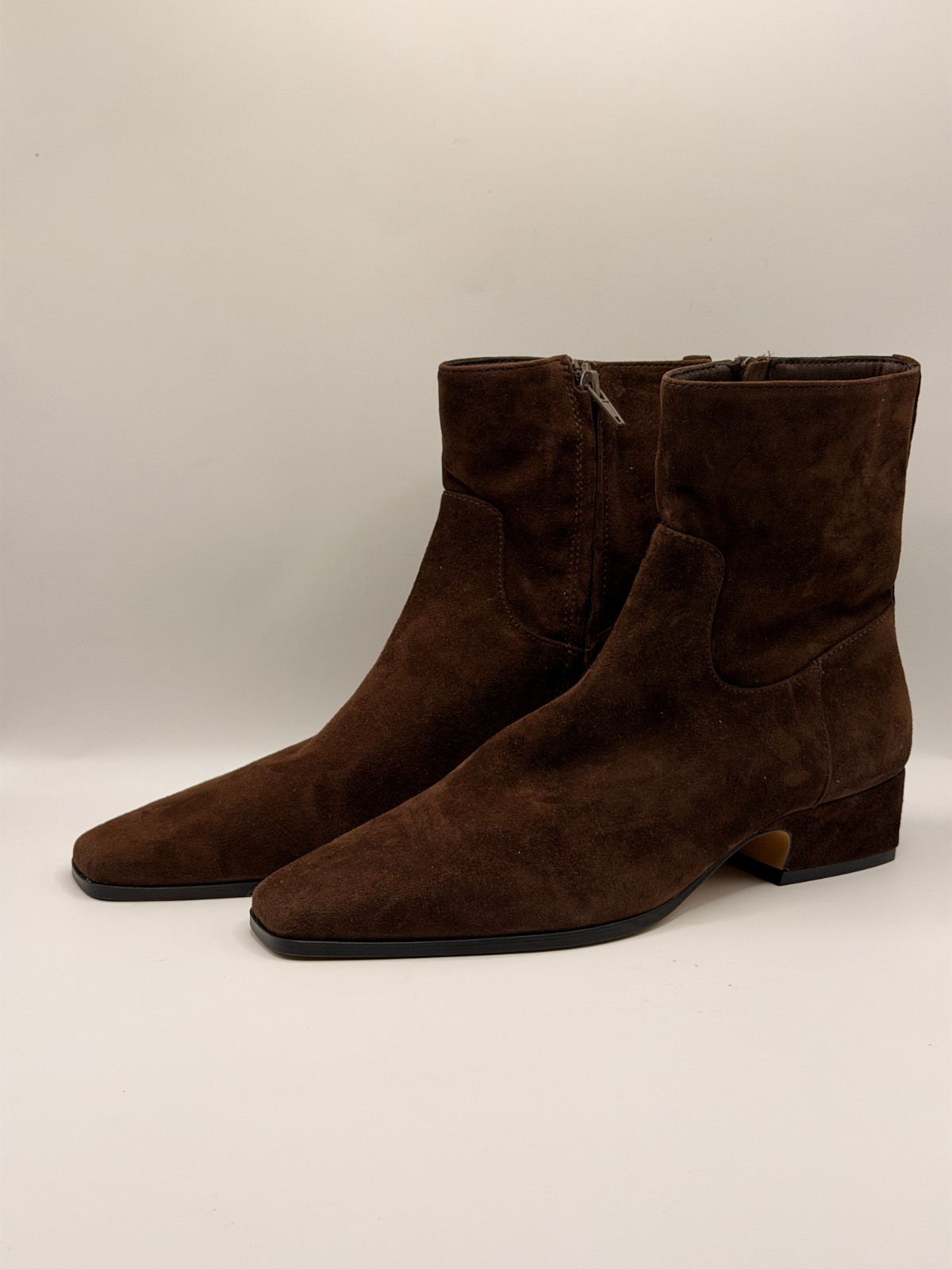 Steve Mdden Womens Dusty Chocolate Brown Suede Booties Sz 7.5
