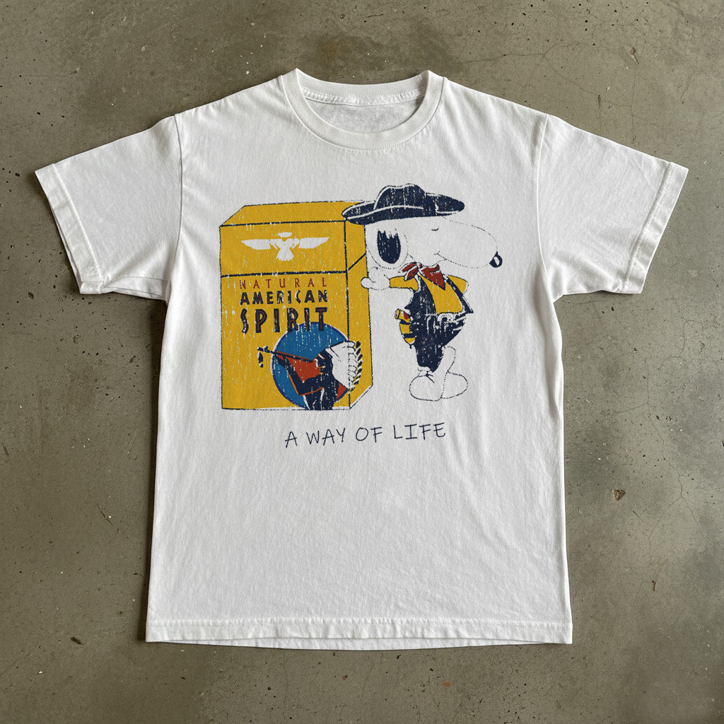 Vintage American Spirits Snoopy Tee