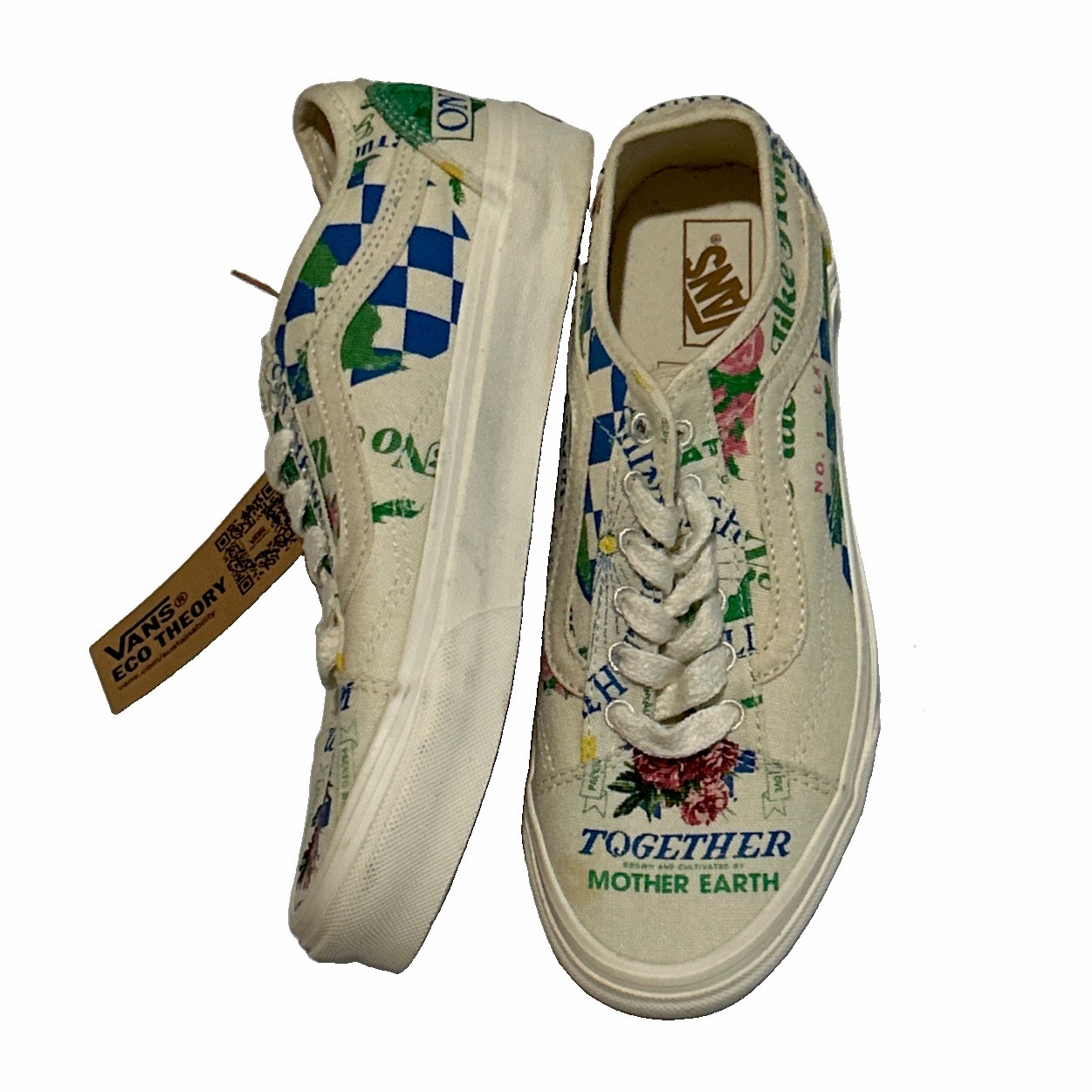 New VANS off the Wall Old Skool Printed canvas Brighter Tomorrow Womens 7