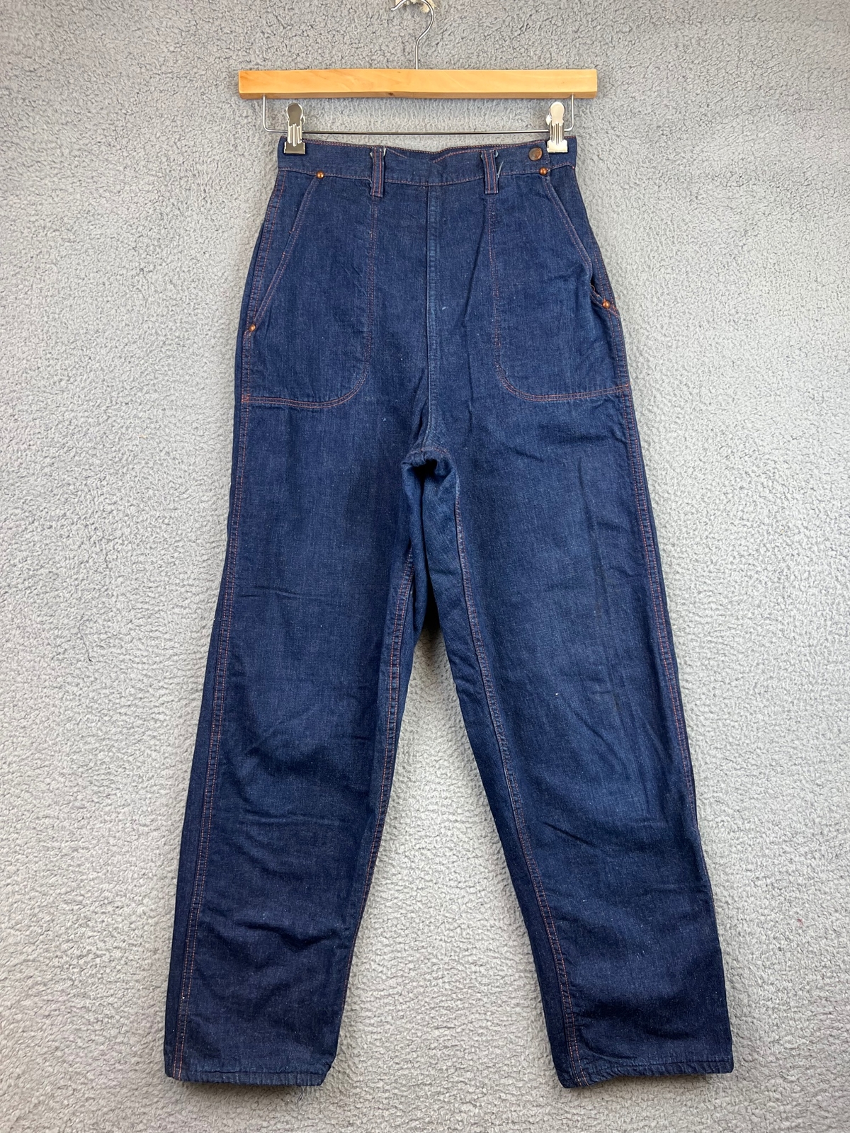 Vintage 50s Kitty Carson side zip denim jean size 26 waist