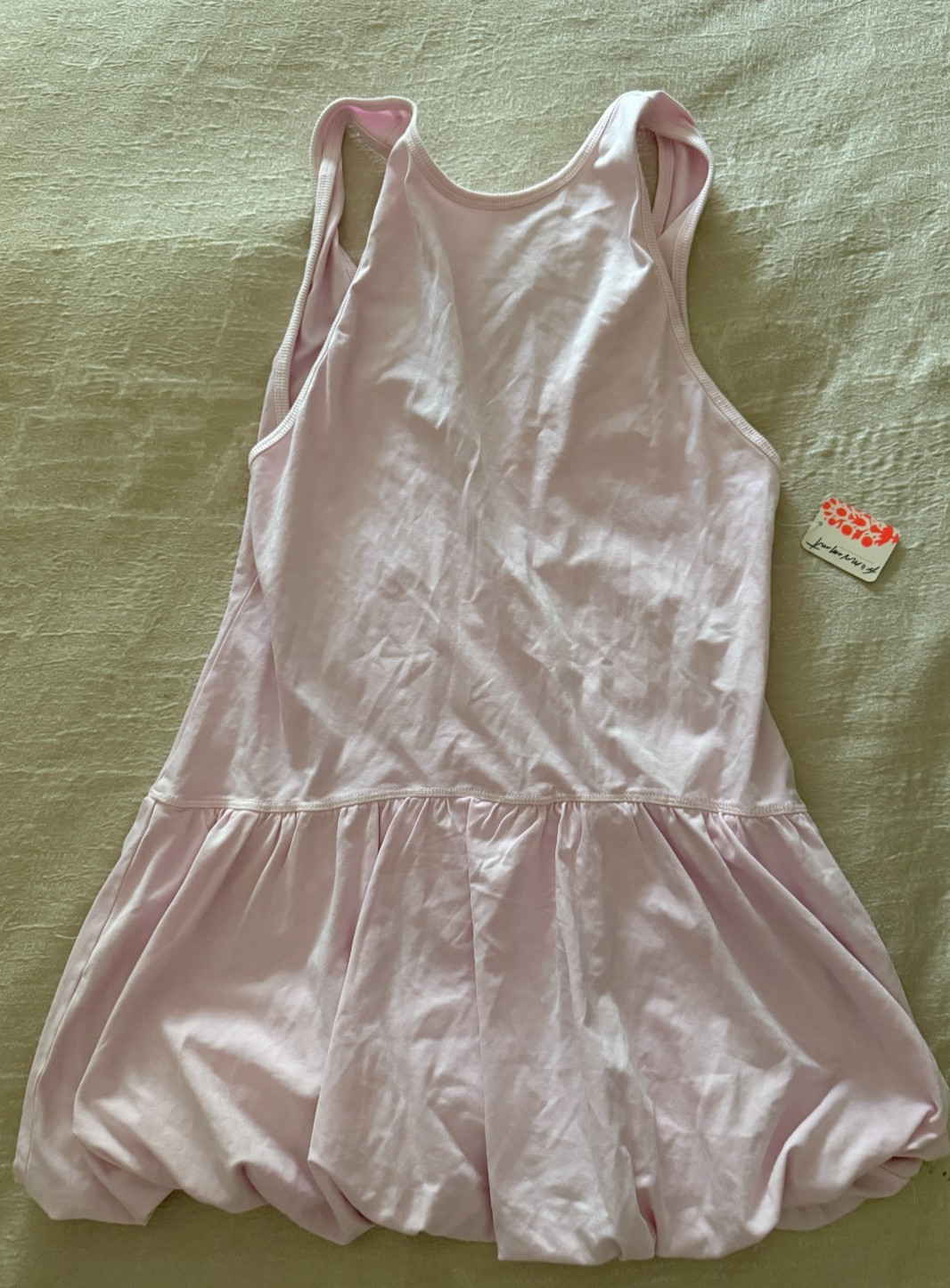 BRAND NEW Free People FP Movement Hot Shot Bubble Light Pink Tunic dress Size S