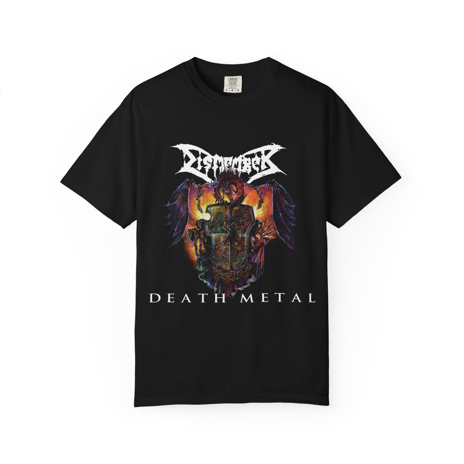 Dismember Swedish Death Metal Skull Graphic T-shirt | Death Metal Band Artwork