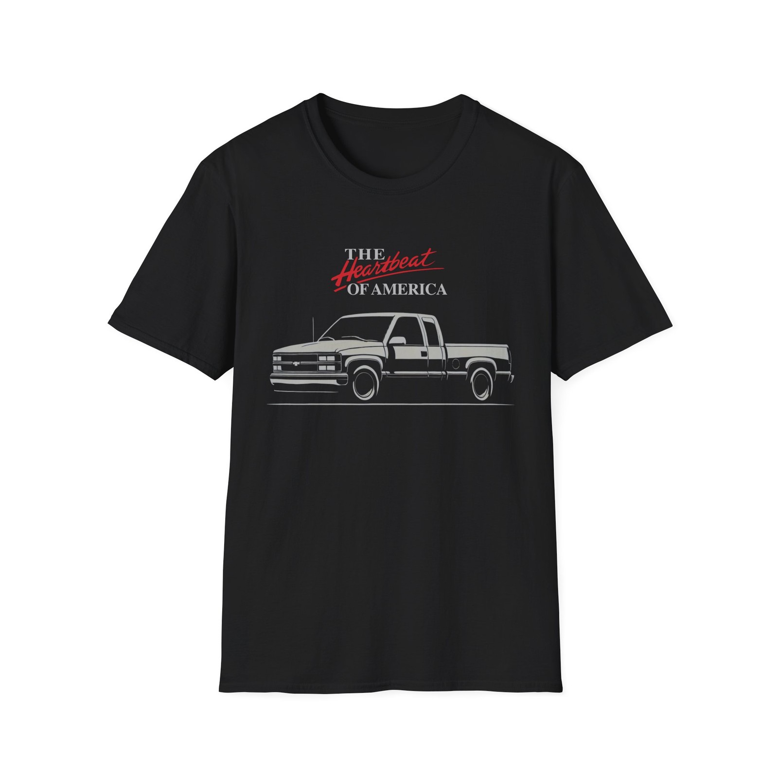 1997 Chevy Silverado T-Shirt – “Heartbeat of America” Extended Cab Graphic Tee