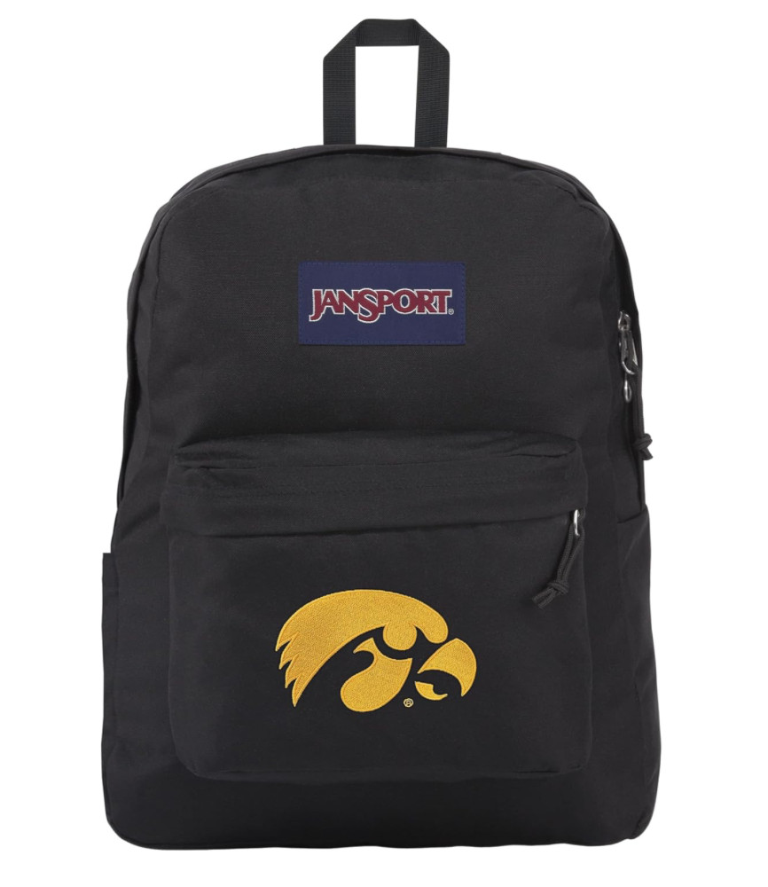 JanSport NCAA Officially Licensed Backpack, Iowa Hawkeyes, Black