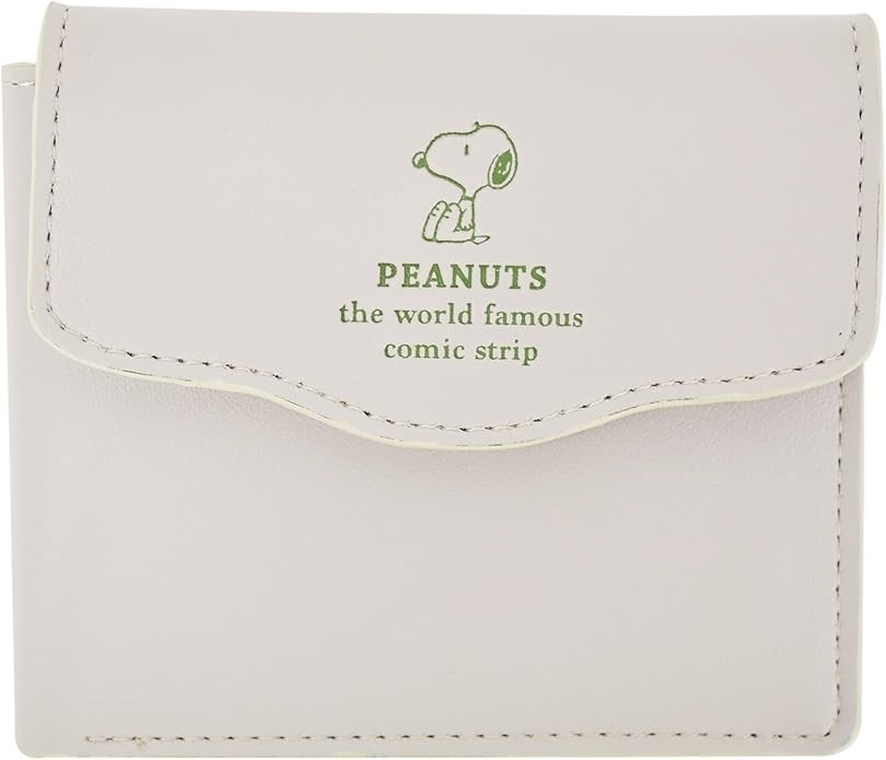 Snoopy Wallet, Beige (SPC-1368) Bi-fold Wallet, NV, Embossed with One Point