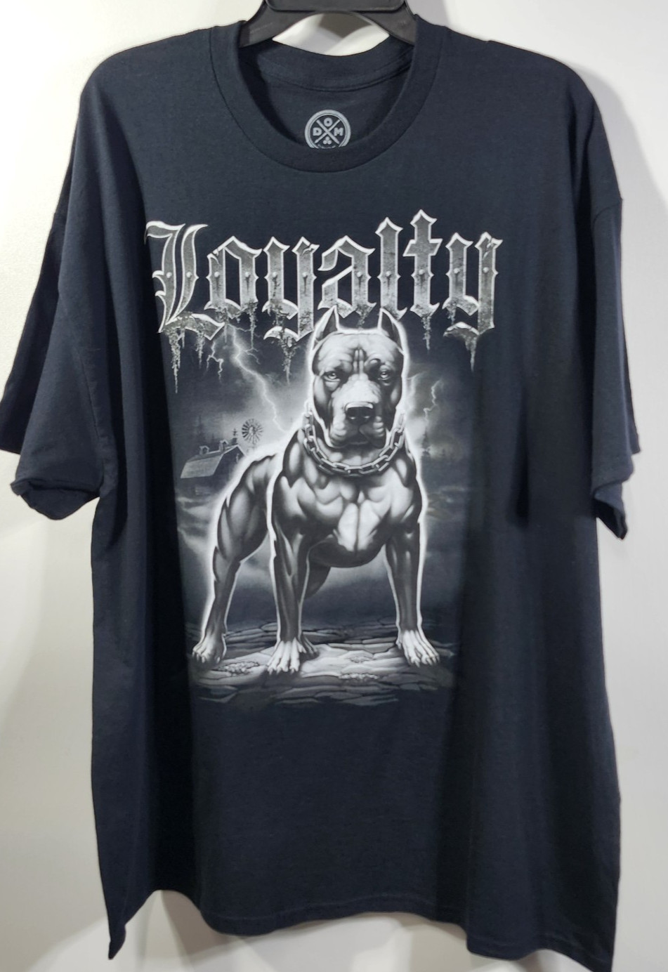 DOM Men\'s 2XL T-shirt Loyalty Dog Graphic Black Cotton Knit Short Sleeve NEW