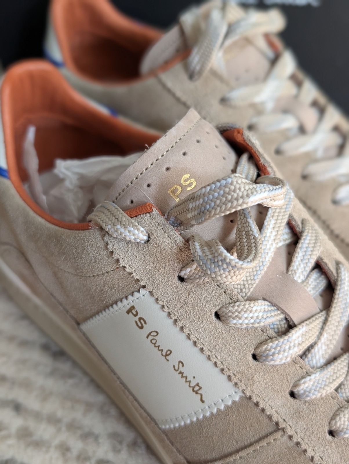 🔥 PS Paul Smith Mens Rye Sneakers - Tan - US 9 / UK 8 / EU 42 🔥