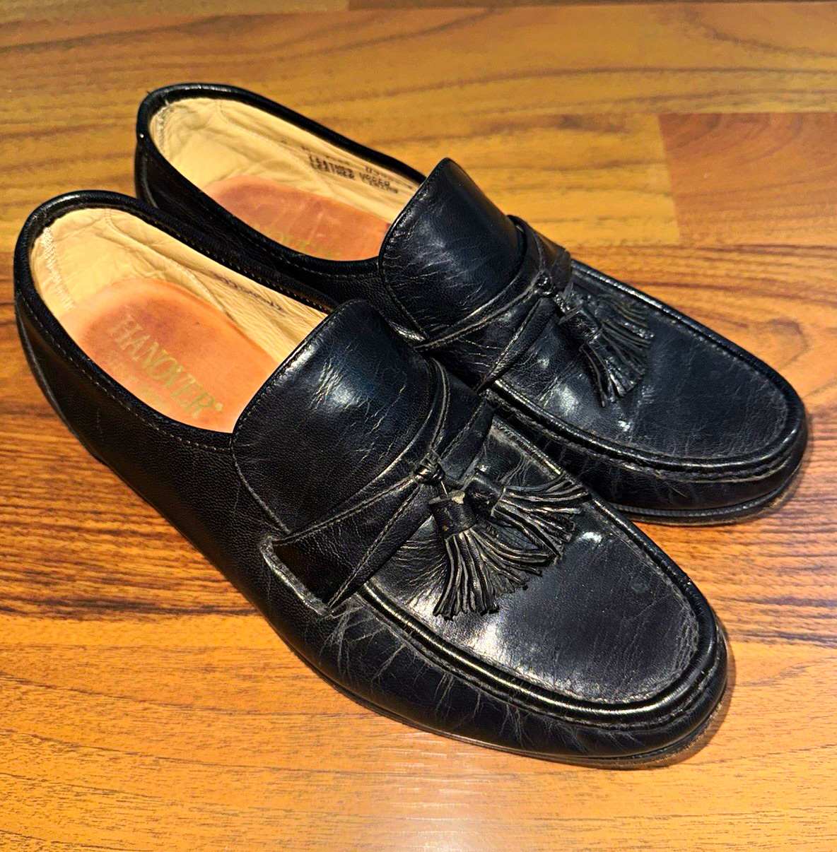 Late 1960s / 70s Vintage Hanover Leather Loafers - Size 9M