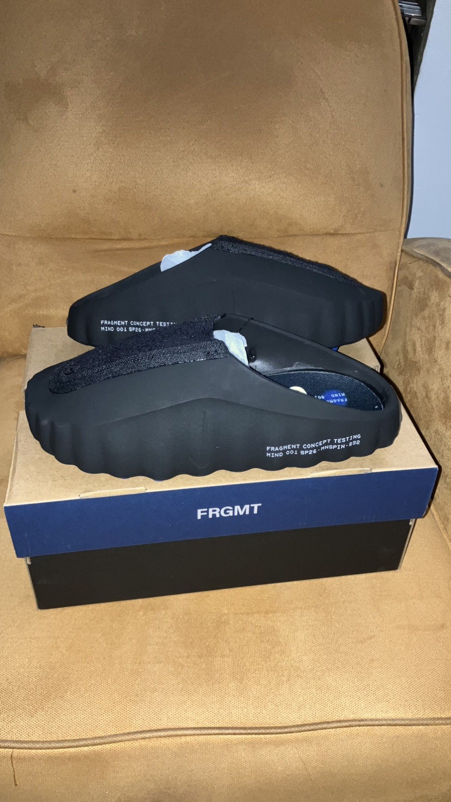 Nike Mind 001 Slide Black Fragment - Size 12- Shipped from USA - IN HAND