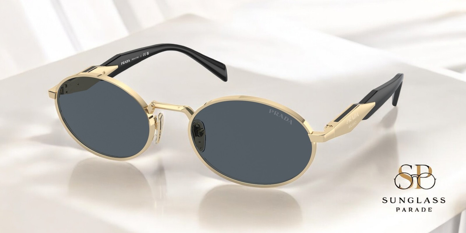 PRADA PR 65ZS ZVN09T Pale Gold Dark Grey 55 mm Women\'s Sunglasses